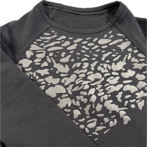 Vintage Lululemon Women’s Black Sweatshirt Sz Small – Rare Abstract Animal Print